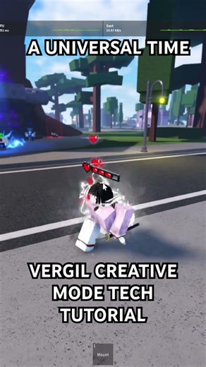 AUT Vergil Creative Mode Tech Tutorial #roblox #anime #aut #auniversaltime #vergil #dmc #fyp