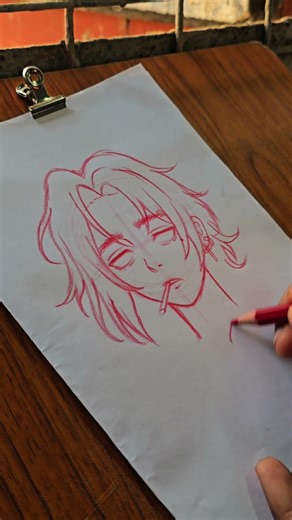 Sketching Random Characters Day-1/30 | How to draw anime #shorts #art #viral #trending #drawing