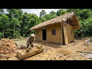 Building a Primitive Bamboo House from Mud and Earth | Bushcraft EP.1