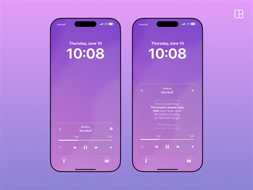Music Player App - liquid glass Design
