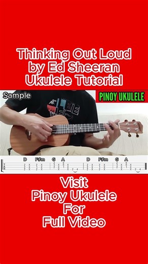Thinking Out Loud by Ed Sheeran Ukulele Tutorial (short) @pinoyukulele2023