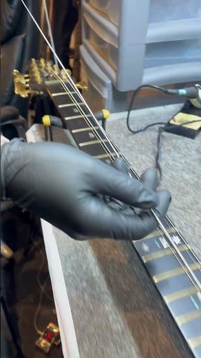 John Entwistle's Warwick Buzzard 8 string bass getting a full clean before going to its new home!