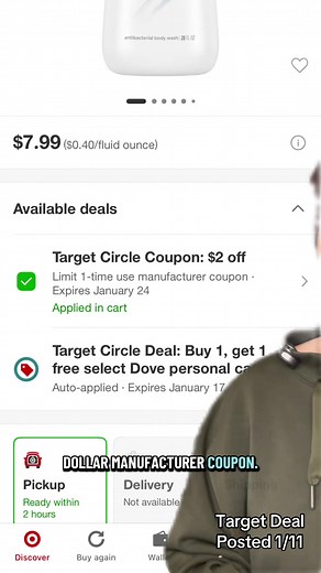 Target Curbside Couponing Deal! All digital couponing this week at Target! 4 Dove Products for $8! AMAZING DEAL! #targetdeals #targetcouponing #targetcouponer #howtocoupon #dovedeal