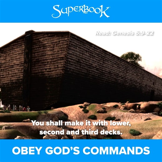 God instructed Noah to build an ark. He obeyed, and his family joined him in the work. ❤️ When God calls, He also sustains. He will bless you with people who will help you fulfill what He has called you to do. 🥰☝🏼🫂 . . . . . SUPERBOOK Bringing Bible Stories and Jesus' love to kids everywhere Series App Academy Outreach | Superbook