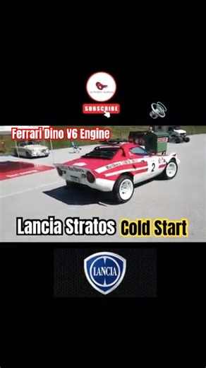 Lancia Stratos Cold Start Sound Ferrari Dino V6 Engine #lanciastratos #v6 #rallycar #coldstart
