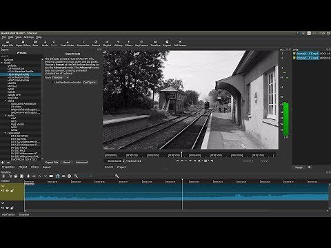 Shotcut: Convert A Color Video Clip To Black And White. A Video Editing Tutorial For Beginners.