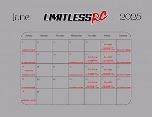 50 reactions · 19 comments | Get your oval cars out and come up Thursday night and let’s do some racing. Losi Nascars, 1rc, sr10’s or anything else you have. 3 makes a class! Main track will be open for practice as well. Doors open at 10am. Racing at 7pm. Heres the store hours and track schedule for the rest of the month. See ya soon!! #WeAreLimitless #limitlessrc #racing #oval #wereopen | Limitless R/C | Facebook