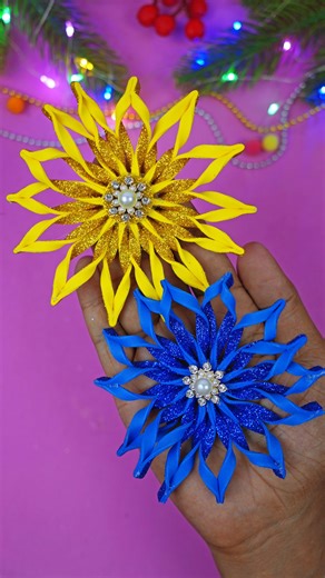 19K views · 284 reactions | Winter is not complete without snowflakes! ❄️☃️ These DIY glitter snowflake ornaments are easy to make and look stunning on Christmas trees, walls, or gifts  | Creative Art & Craft Ideas | Facebook