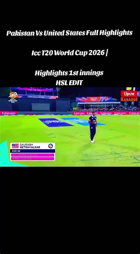 Pakistan Vs United States 1st innings Highlights Icc T20 World Cup 2026 | Pak Vs USA HSL EDITS