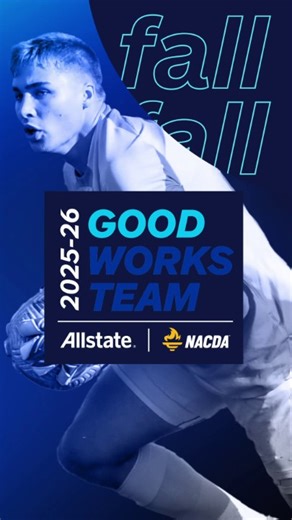 9.8K views · 31 reactions | Big congratulations to the 20 student-athletes named to the 2025-26 Fall Allstate NACDA #GoodWorksTeam! The Good Works Team was created to honor the all-stars of community service. Follow our page or our website as we introduce you to the players and the communities they’re supporting! | Allstate | Facebook