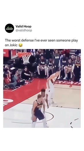 The worst defense ever played on Jokic 😂