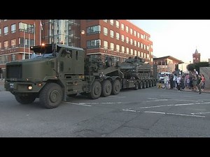 British Army Convoy | depart from 'Meet the Forces Day' at Cardiff Bay