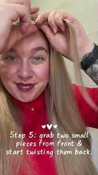 Easy twist braid tutorial ❤️🎀 beginner-friendly & cute #TwistBraids #HairTutorial #BraidedLook