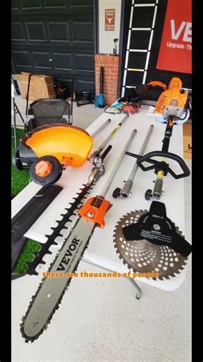 VEVOR 6-in-1 Multi-Functional Trimming Tools with Gas Hedge Trimmer, , Weed Eater, String Trimmer,