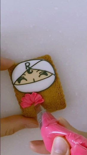 チョイスを使ってロールパンナの母の日クッキーを作りました♡#アイシングクッキー#クッキー #アンパンマン #母の日#cookies #cooking #shorts #お菓子#お菓子作り