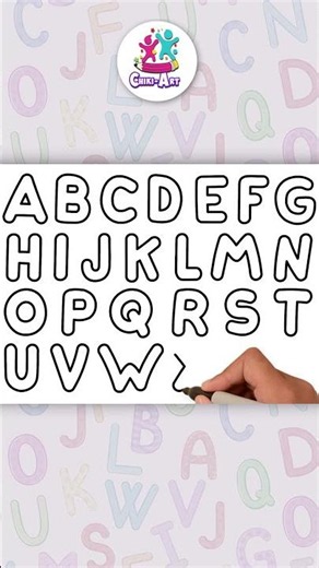 Simple ABC Drawing Tutorial for Kids! ✏️📚 #easydrawing #abcd #shorts