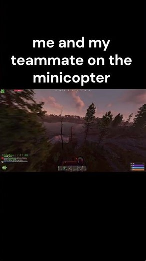 me and my teammate on the minicopter #rust #game #раст