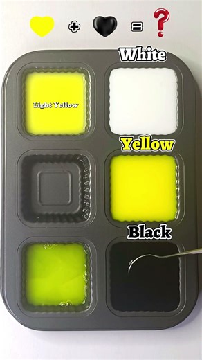 😍🎨 The magic of mixing 3 colors White + Yellow + Black and it's amazing. #asmr #colormixing