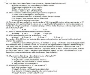 How does the number of valence electrons affect the reactivity ... | Filo
