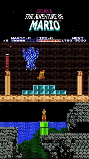 Zelda 2: The Adventure of Mario (NES ROM Hack) - Thunderbird No Damage