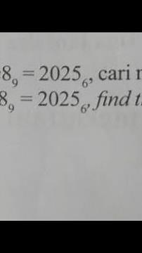 SPM Tingkatan 4 Asas Nombor (Number Bases) Form 4 Maths Matematik