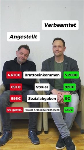 Angestellt vs Verbeamtet #shorts