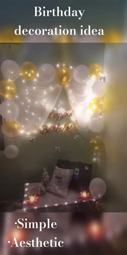 Simple Birthday Surprise Setup at Home 🎉 | Budget Decoration Idea ✨ #RoomDecoration #AestheticSetup