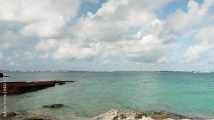 Viewpoint from Spanish Point, Bermuda of the Great Sound, Royal Naval Dockyard, and the Northshore Coastline.