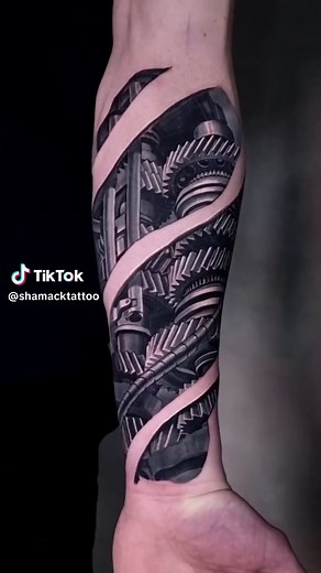 Mind-Blowing Biomechanical Tattoo Process Revealed