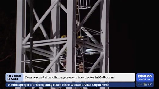 Melbourne boy rescued after social media crane stunt
