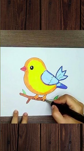 Easy sparrow drawing step by step tutorial #sparrowdrawing