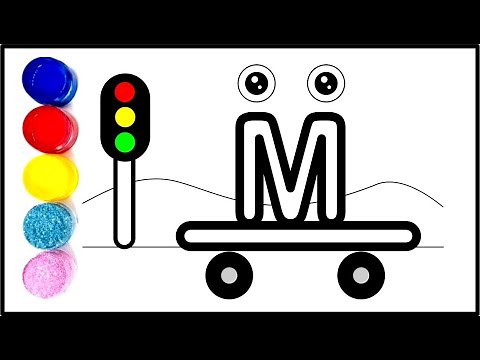 Letter M Drawing for Toddlers | ABC Letter M Drawing for Kids | Letter M Easy Drawing
