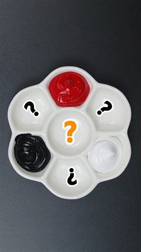 Red + White + Black = ? 🎨 Guess the Color! #satisfying #asmr