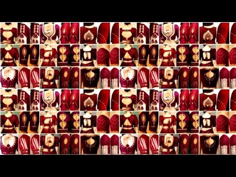 Marron color blouse neck design with matching sleeve designs/trending Blouse design/#blouse