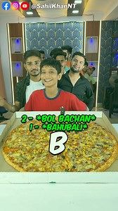 14M views · 282K reactions | Funny Guess Two Bollywood Movies Name By Alphabets Challenge  For Worlds Largest Pizza 朗 #bollywood #sahilkhannt #movies | Sahil Khan NT | Facebook