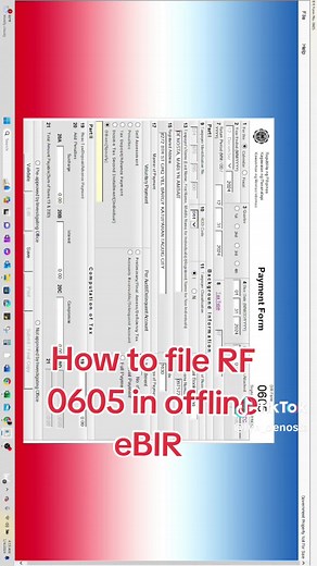 How to file 0605 RF or Registration fee in Offline eBIR. #0605 #RF #BIR #tax