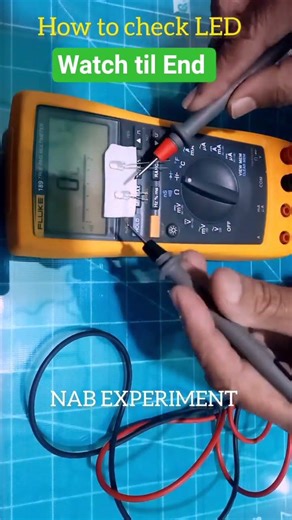 How to check LED with digital multimeter.#red LED#shorts#digital multimeter