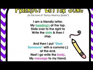 Friendly Letter Song