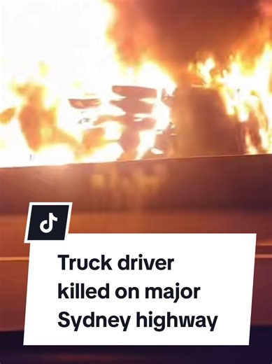 Truck Driver Killed in Fiery Crash on Sydney's M7