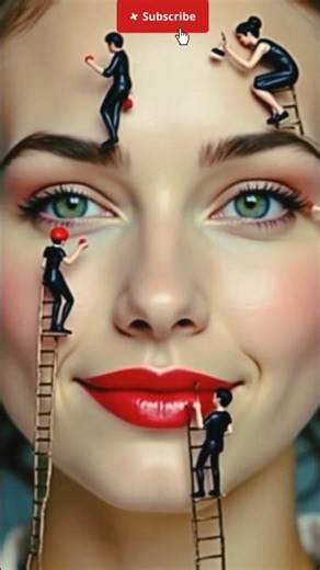 Tiny Worlds in Motion — Miniature Woman Doing Makeup & Micro Explorers in a Floating River Scene