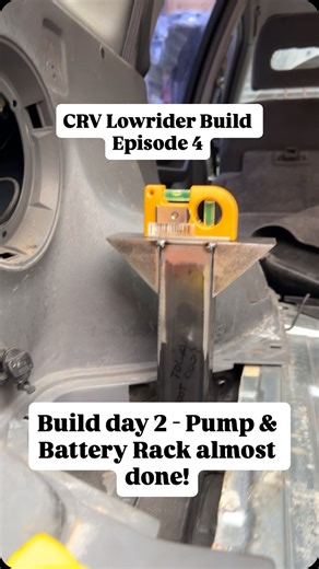Lay'N'Play on Instagram: "CRV Lowrider Build EP4 - More battery and pump rack progress, we’re going for 2 pump 3 battery (36v), mainly due to the available space which is critical for a car that won’t just be performing but also carrying all the gear we take to shows. Tomorrow should see the rest of the rack fabrication completed so pumps and batteries can be assembled and installed, then it’s the tricky bit, turning struts into rams (or cylinders!) @fastcarmagazine @classicjapfest #uklowriding 