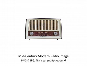 Vintage Radio Clip Art, Mid Century Modern Graphic (digital .PNG & .JPG) - Etsy