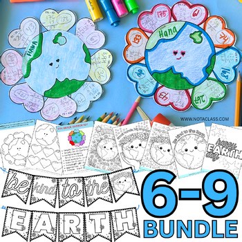 Earth Day Math Craft Bundle | Earth Day Activities | Earth Day Bulletin Board