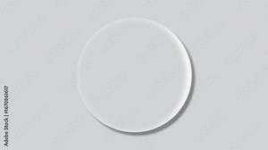 Liquid glass circle animation with rotating highlight glow effect on grey background and green screen. 4K glass circle animated perfect for titles, text, logos, tech, and presentations. Stock Video