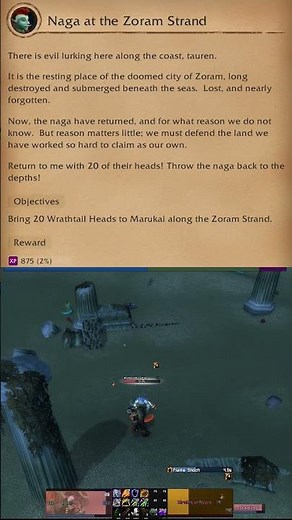 Classic World of Warcraft Horde Quest #268 Naga at the Zoram Strand #wowclassic #wow