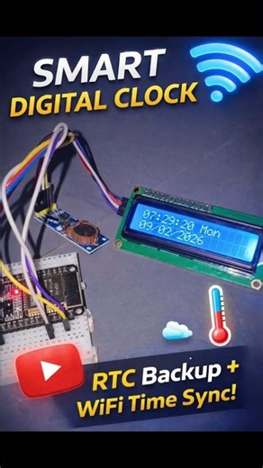 Smart Digital Clock using ESP32 | WiFi Sync + RTC + LCD Display