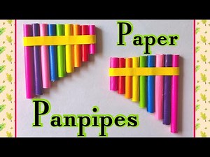 How to Make Paper Panpipes | Musical Instruments Crafts | Homemade Traditional Instruments Panpipes
