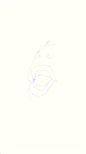 Drawing a screaming face with the Sketchbook app. #art #digitaldrawing #mydrawing