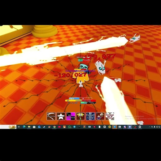 Testing a full code flowey in Unwavering soul (crazy damage for common skill)