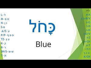 Practice reading Hebrew beginners | Colors vocabulary
